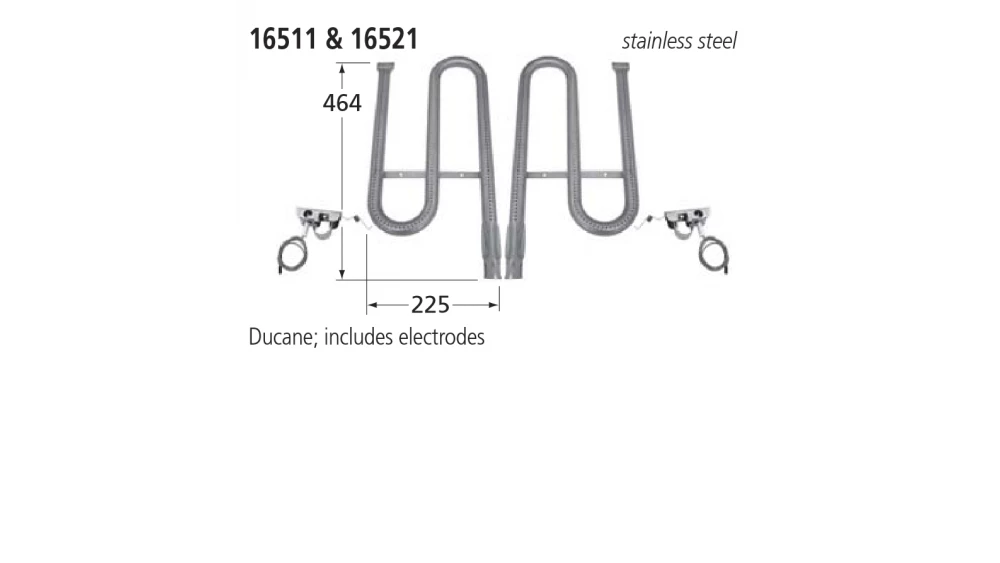 13521 BBQ Right Burner - Ducane 3 13521 BBQ Right Burner - Ducane