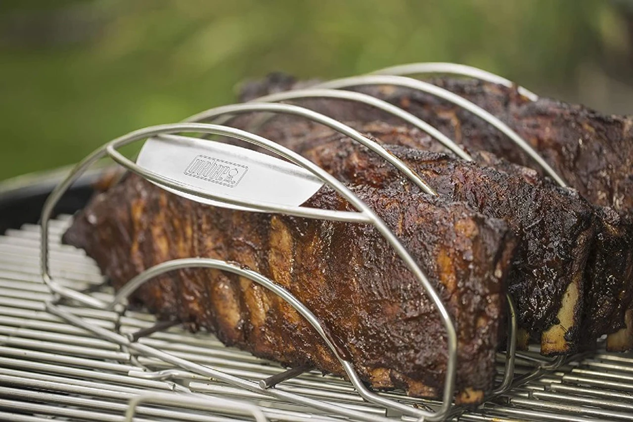 Weber® Large Stainless Steel Rib Rack 4 Weber® Large Stainless Steel Rib Rack - Image 2