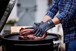 Weber® Silicone Grilling Gloves -Kitchen Grill Store Weber Silicone Grilling Gloves in use with Kamado 11735.1651566701