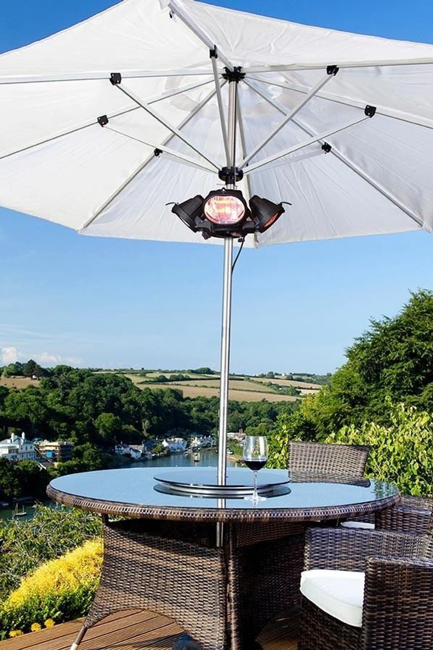 Heatmaster 1800W Umbrella Mount Infrared Patio Heater - Black - Image 3