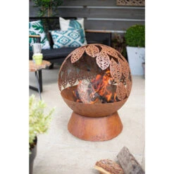 Leaves Globe Firepit -Kitchen Grill Store leaves globe firepit 4 62054.1628063965