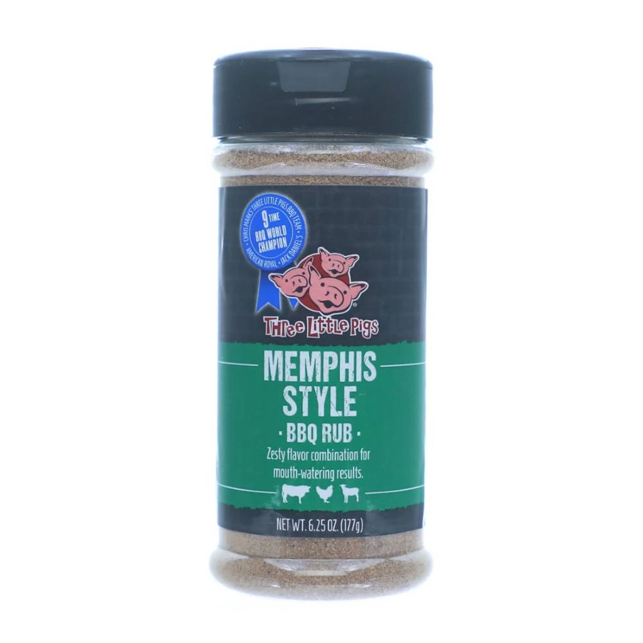Three Little Pigs BBQ Memphis-Style BBQ Rub - 184g (6.5 Oz) 3 Three Little Pigs BBQ Memphis-Style BBQ Rub - 184g (6.5 Oz)